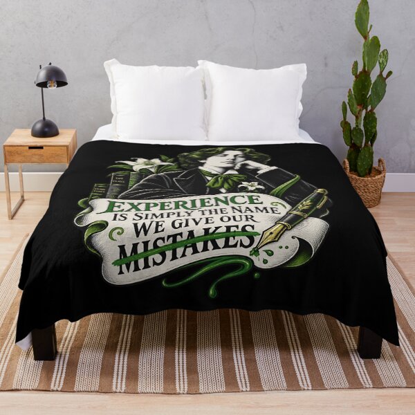 Item preview, Oscar Wilde Experience and Mistakes Green Quote designed and sold by Fenay Designs.