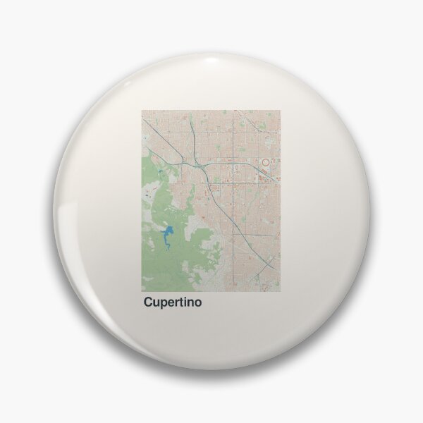 Item preview, Cupertino Minimalistic Map Art designed and sold by MapsNerd.