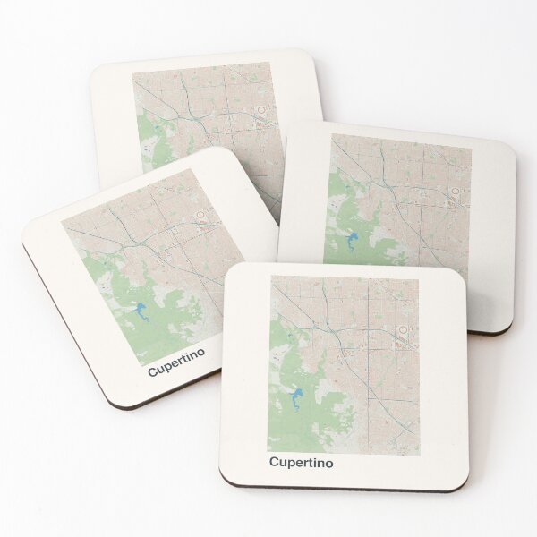 Item preview, Cupertino Minimalistic Map Art designed and sold by MapsNerd.