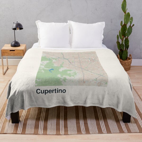 Aperçu de l'œuvre Carte minimaliste de Cupertino créée et vendue par MapsNerd.