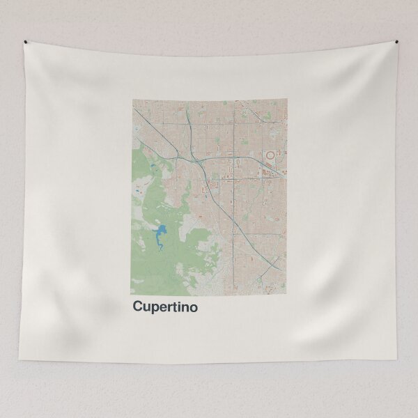 Item preview, Cupertino Minimalistic Map Art designed and sold by MapsNerd.