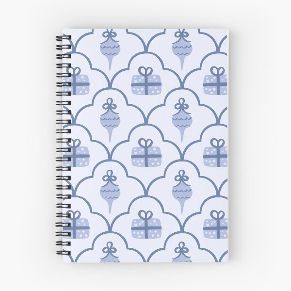 Item preview, Blue scallop christmas pattern designed and sold by Lockets Little Notes.