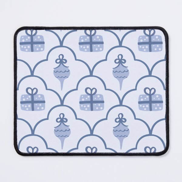 Item preview, Blue scallop christmas pattern designed and sold by Lockets Little Notes.