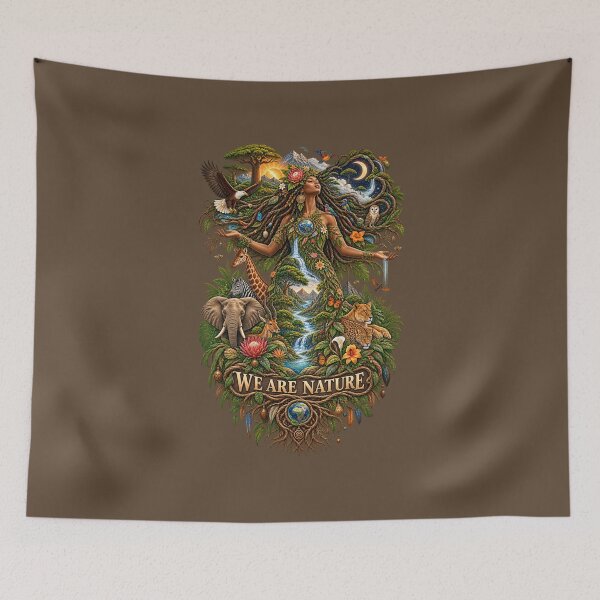 Item preview, We Are Nature | Earth Goddess Art | Sacred Unity of Life Illustration designed and sold by 'VARI'.