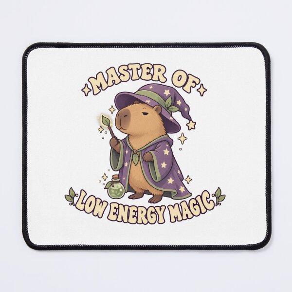 Item preview, Master of Low Energy Magic Cute Capybara Wizard designed and sold by Trendy-Artistry.