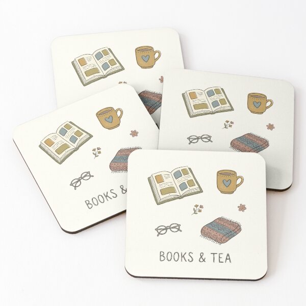 Item preview, Cozy Book and Tea Reading Aesthetic Illustration designed and sold by IriArt-Designs.