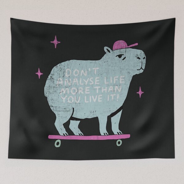 Item preview, Skateboarding Capybara Life Advice Humor designed and sold by Studio Bootleg.