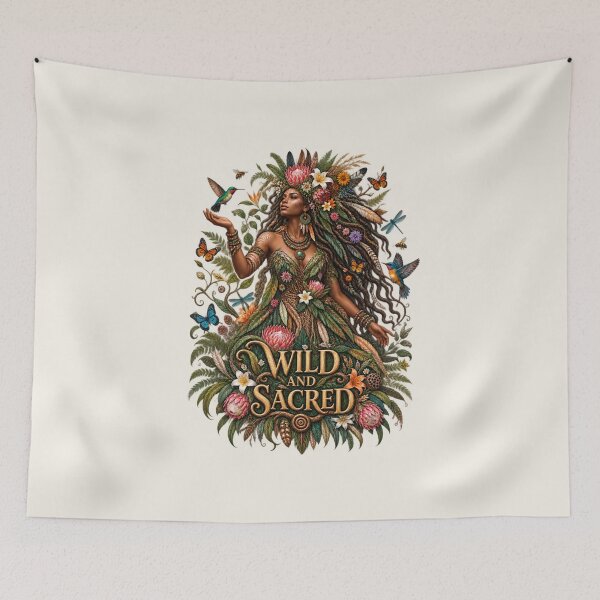 Item preview, Wild and Sacred | Mother Nature Art | Sacred Feminine Nature Illustration designed and sold by 'VARI'.