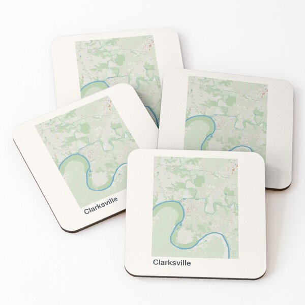 Item preview, Clarksville Minimalistic Map Art designed and sold by MapsNerd.