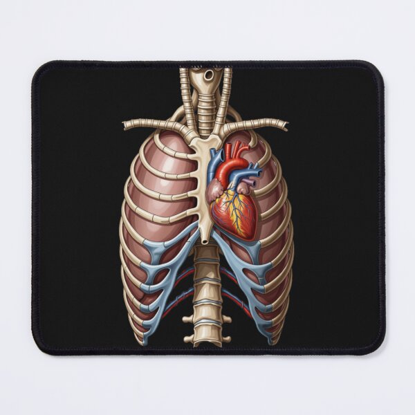 Item preview, Vintage Anatomical Ribcage with Detailed Human Heart designed and sold by Mousy17.