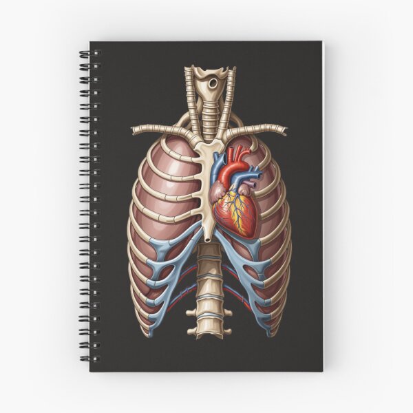 Item preview, Vintage Anatomical Ribcage with Detailed Human Heart designed and sold by Mousy17.