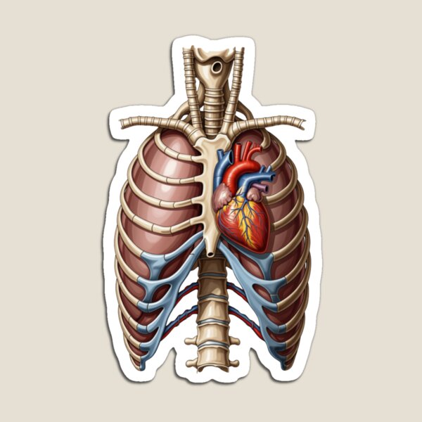 Item preview, Vintage Anatomical Ribcage with Detailed Human Heart designed and sold by Mousy17.