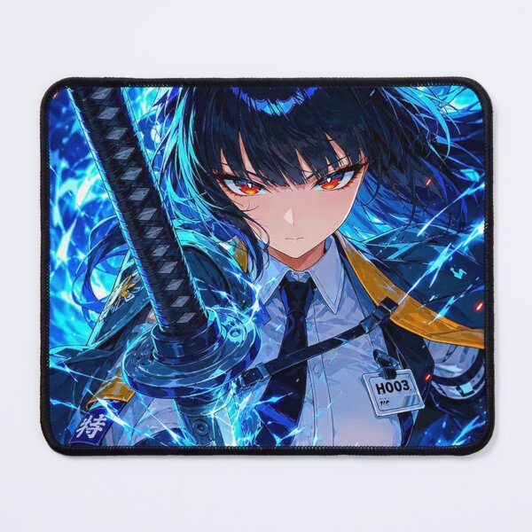 Item preview, Anime Warrior with Blue Energy Sword designed and sold by gloriacorear.