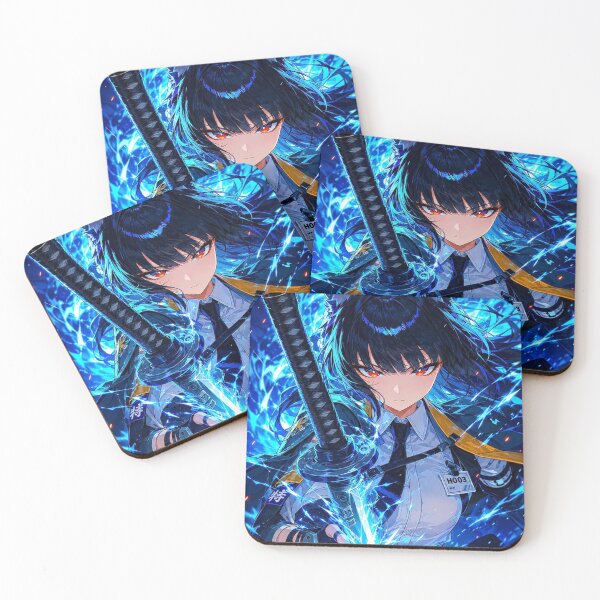 Item preview, Anime Warrior with Blue Energy Sword designed and sold by gloriacorear.