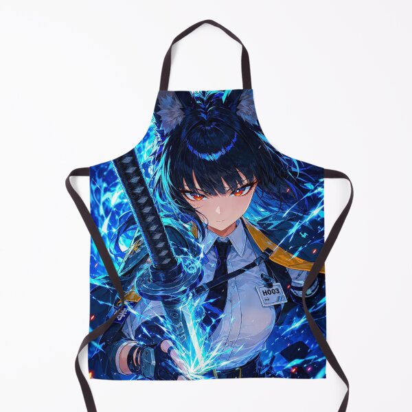 Item preview, Anime Warrior with Blue Energy Sword designed and sold by gloriacorear.