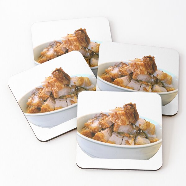 Item preview, Crispy Siew Yuk Roasted Pork Belly Bowl - Cantonese Food Photography designed and sold by Bambledriel.