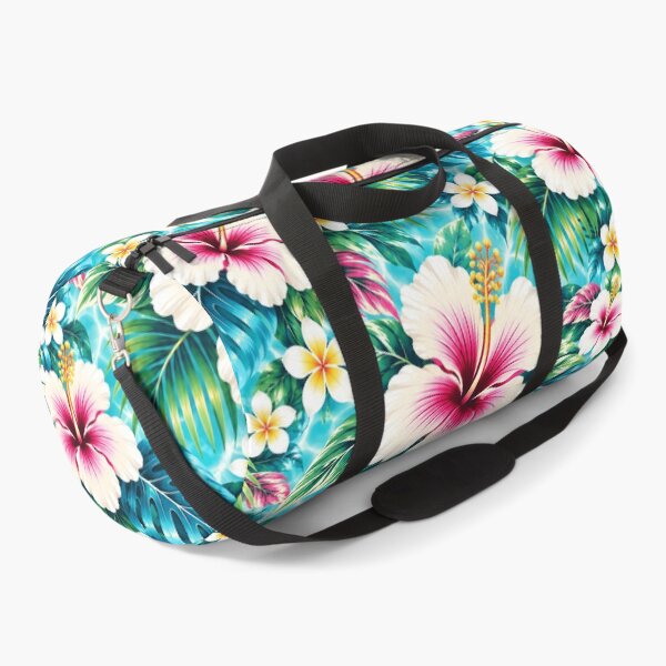 Item preview, Aqua Hibiscus Paradise – Tropical Hawaiian Floral Pattern | +91BIRD designed and sold by Plus91BIRD.