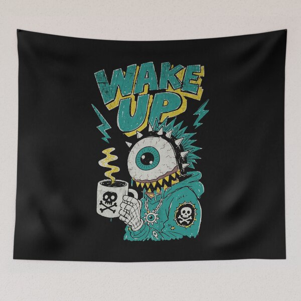 Item preview, Sleepy Eyeball Monster Coffee Punk designed and sold by Studio Bootleg.