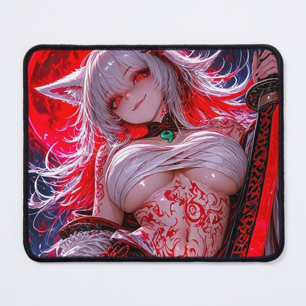 Item preview, Red Moon Kitsune Warrior Girl designed and sold by gloriacorear.
