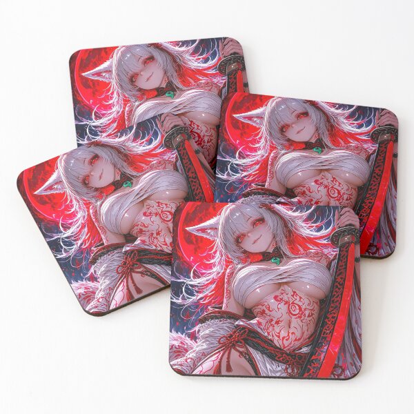 Item preview, Red Moon Kitsune Warrior Girl designed and sold by gloriacorear.