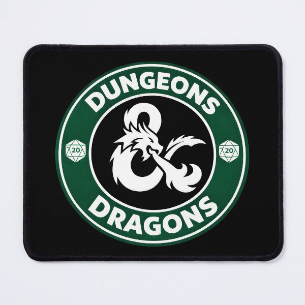 Item preview, Dungeons & Dragons Coffee Parody – D20 Starbucks Logo Graphic Tee designed and sold by Overlord Kingdom.