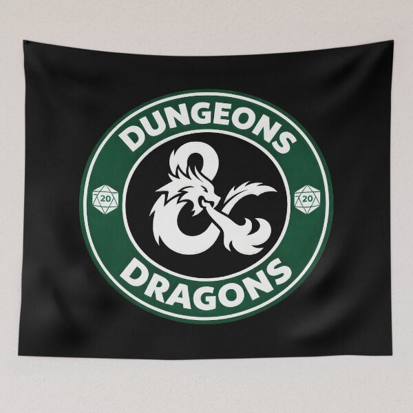 Item preview, Dungeons & Dragons Coffee Parody – D20 Starbucks Logo Graphic Tee designed and sold by Overlord Kingdom.