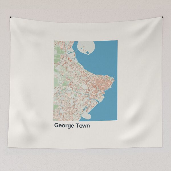 Item preview, George Town Minimalistic Map Art designed and sold by MapsNerd.