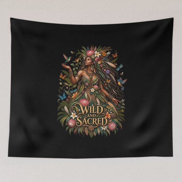 Item preview, Wild and Sacred | Mother Nature Art | Sacred Feminine Nature Illustration designed and sold by 'VARI'.