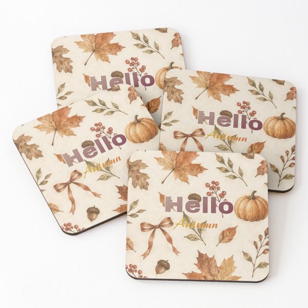 Item preview, ​Hello Autumn Pumpkin Leaf Seamless Pattern designed and sold by crystalar95.