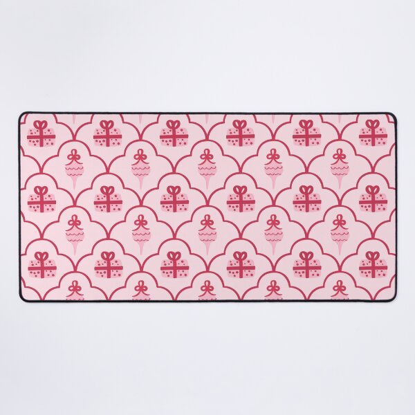 Item preview, Pink and Red Christmas Scallop Pattern designed and sold by Lockets Little Notes.