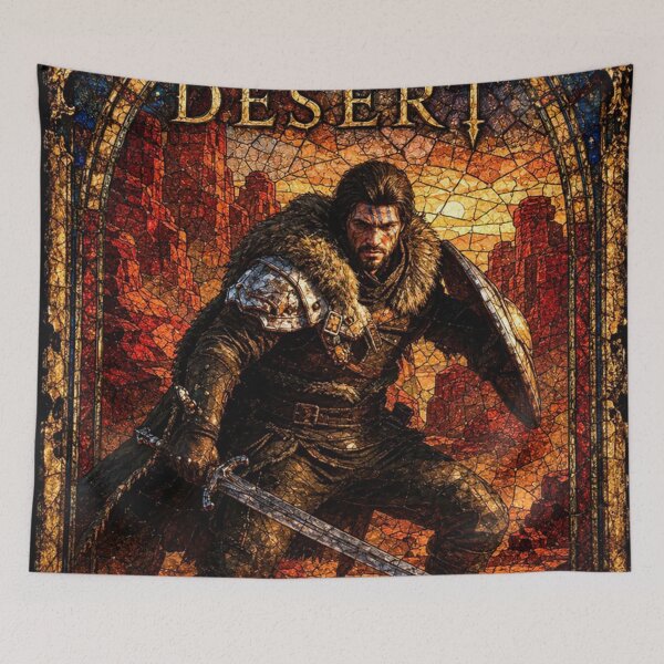 Item preview, Warrior in Stained Glass Desert designed and sold by gloriacorear.