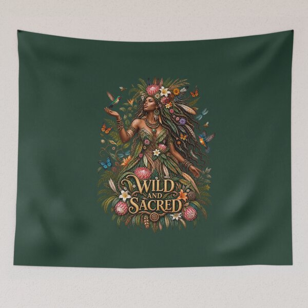 Item preview, Wild and Sacred | Mother Nature Art | Sacred Feminine Nature Illustration designed and sold by 'VARI'.