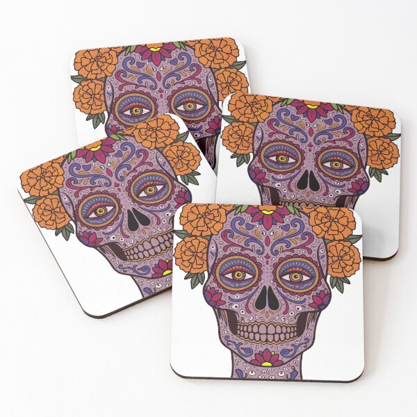 Item preview, Catrina Colorful Sugar Skull Illustration designed and sold by  Ojo de Lilith.