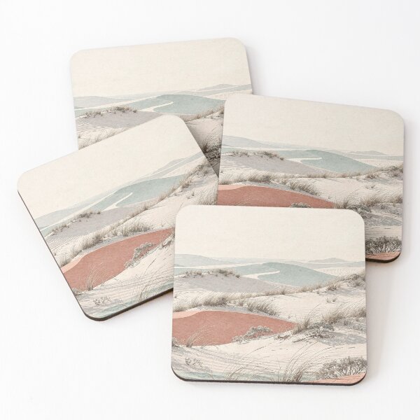 Item preview, Coral and Sea-Glass Dunes Coastal Wall Art designed and sold by Carnival Posters.