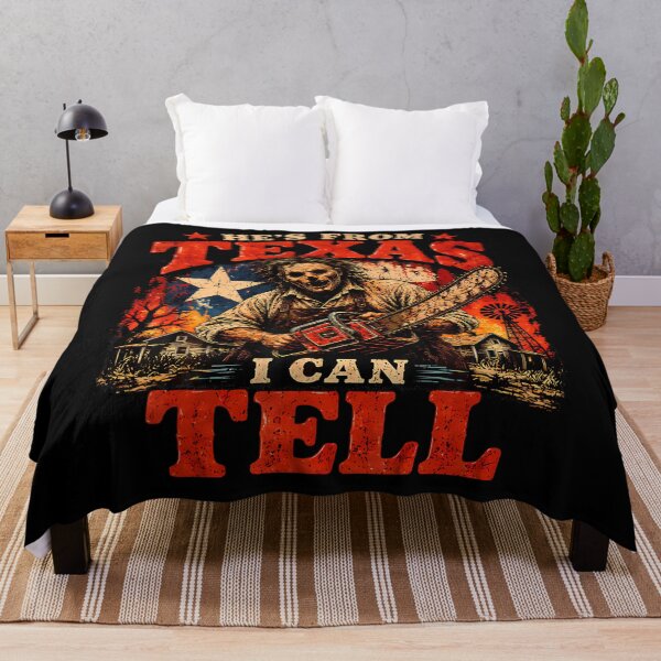 Item preview, Hes From Texas I Can Tell Chainsaw Horror Halloween Costume designed and sold by darriahad.