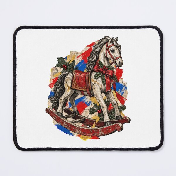 Item preview, Rocking Horse Celebrating Christmas Among Ink and Clippings designed and sold by TaruHonu.