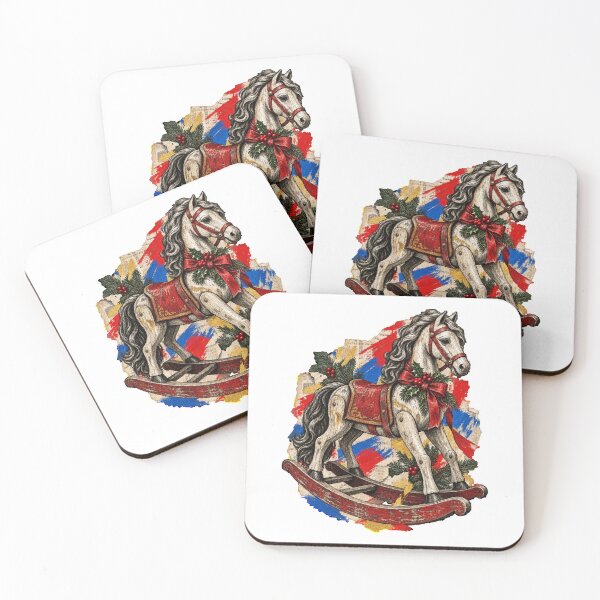Item preview, Rocking Horse Celebrating Christmas Among Ink and Clippings designed and sold by TaruHonu.