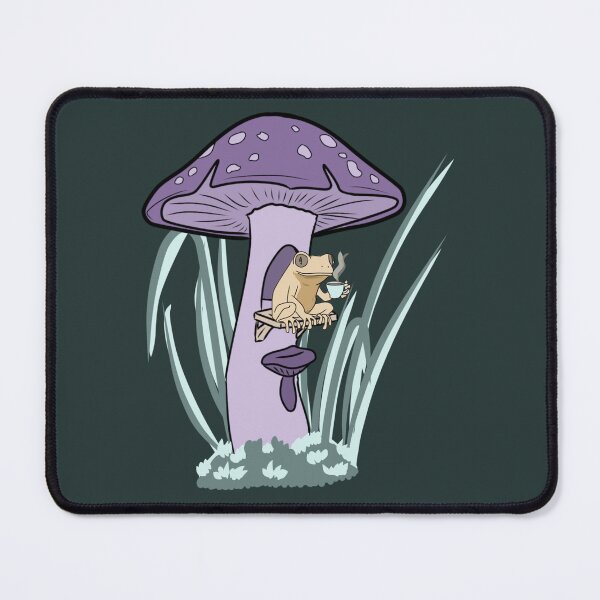 Item preview, Frog Drinking Coffee Cottagecore Mushroom Goblincore designed and sold by LeshanArt.