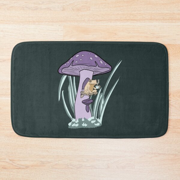 Item preview, Frog Drinking Coffee Cottagecore Mushroom Goblincore designed and sold by LeshanArt.