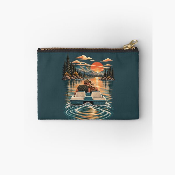 Item preview, Couple Pedal Boat Mountain Lake Sunset designed and sold by BROHLine Studio.