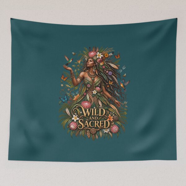 Item preview, Copy of Wild and Sacred | Mother Nature Art | Sacred Feminine Nature Illustration designed and sold by 'VARI'.