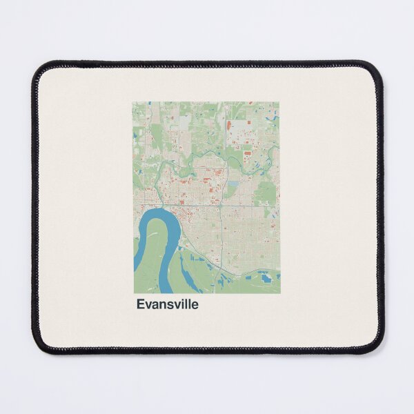 Item preview, Evansville Minimalistic Map Art designed and sold by MapsNerd.