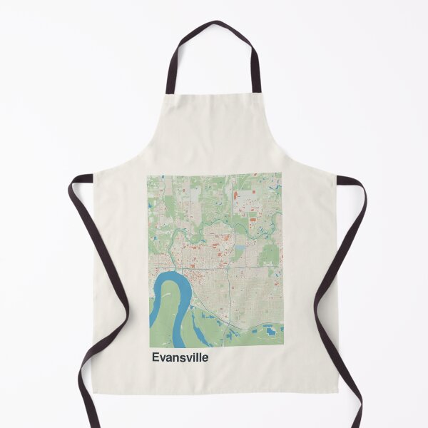 Item preview, Evansville Minimalistic Map Art designed and sold by MapsNerd.
