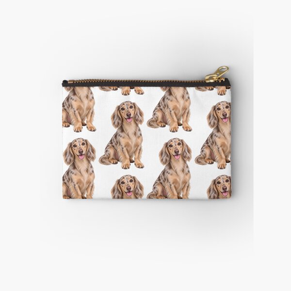 Item preview, Long haired dachshund Merle Dappled Dog designed and sold by BackgroundND.