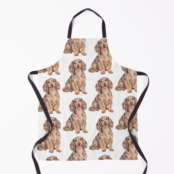 Item preview, Long haired dachshund Merle Dappled Dog designed and sold by BackgroundND.