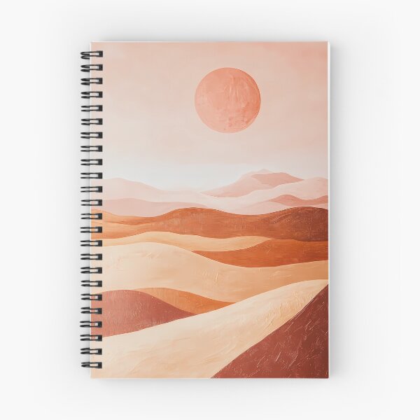 Item preview, Abstract Boho Desert Landscape – Terracotta Sun & Sand Dunes designed and sold by Artdavesalzburg.