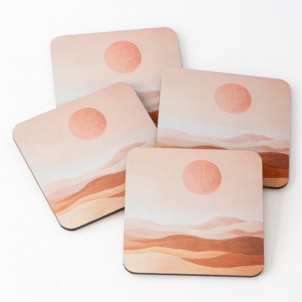 Item preview, Abstract Boho Desert Landscape – Terracotta Sun & Sand Dunes designed and sold by Artdavesalzburg.