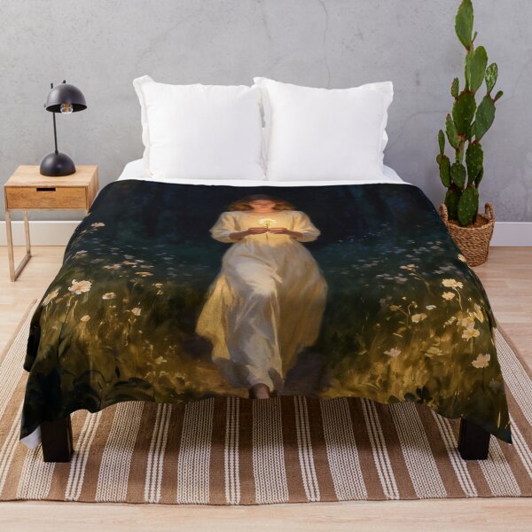 Item preview, Hope in the Dark Forest – Glowing Flower, Woman & Surreal Fine Art designed and sold by stylishdzign.