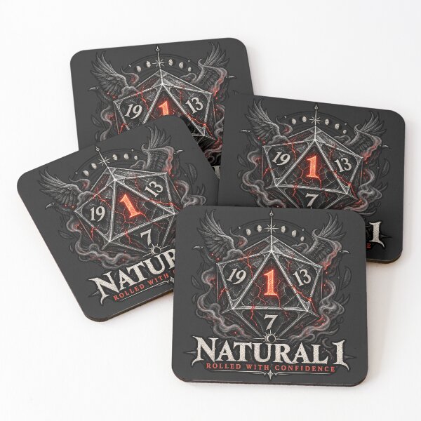 Item preview, Natural 1 Rolled with Confidence D20 RPG designed and sold by WUSCHELWORKS.