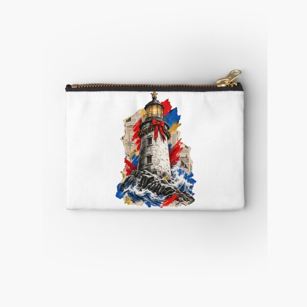 Item preview, Coastal Lighthouse Illuminating a Christmas Among Urban Strokes designed and sold by TaruHonu.